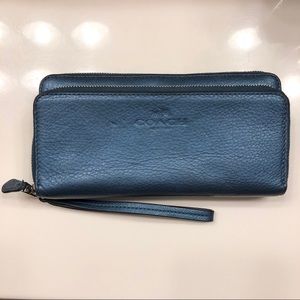 Coach Double Accordian Zip Wallet Wristlet